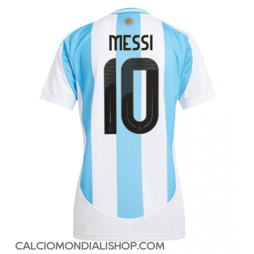 Maglie da calcio Argentina Lionel Messi #10 Prima Maglia Femminile Copa America 2024 Manica Corta